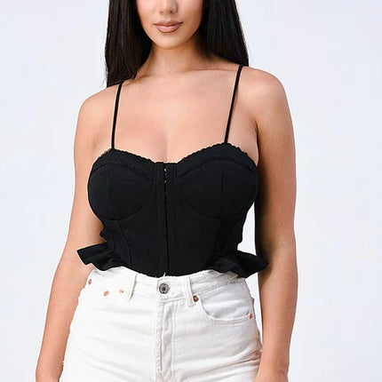 SCUBA SIDE FRILLED CAMI BODYSUIT