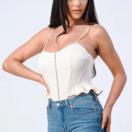 SCUBA SIDE FRILLED CAMI BODYSUIT