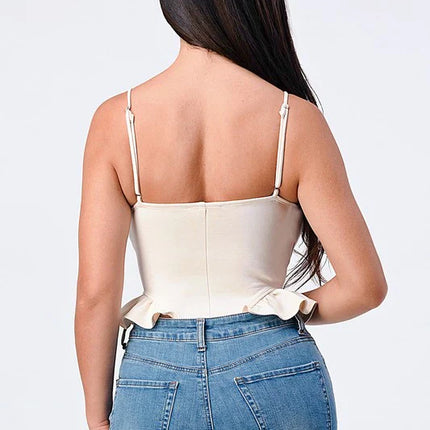 SCUBA SIDE FRILLED CAMI BODYSUIT