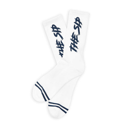 White The Sip Casual Crew Socks
