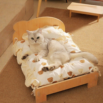 Trendy Foldable Wooden Pet Bed